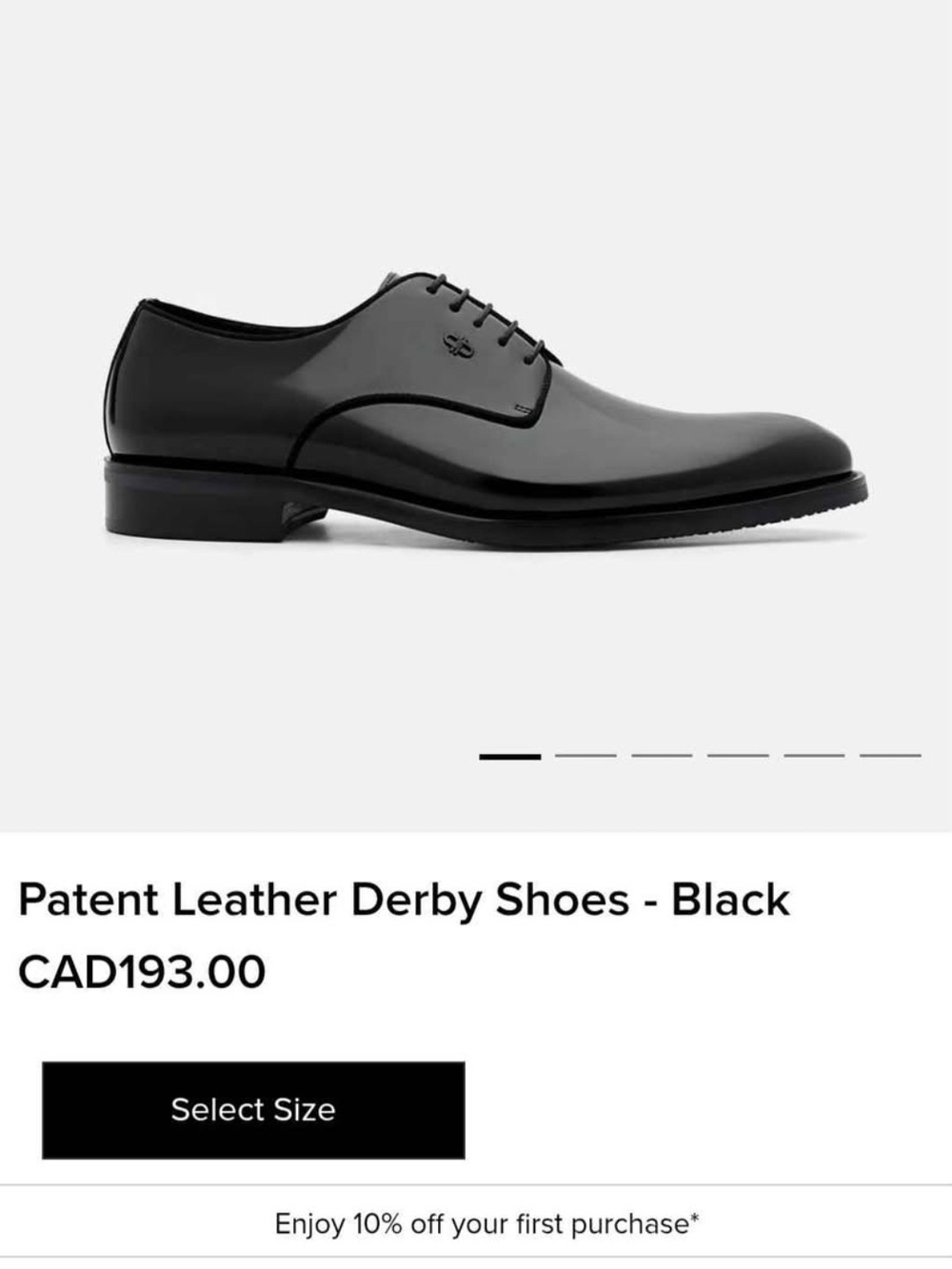 Sleek Black Patent Derby Shoes